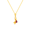 14K Gem Gold Pendant From Amazea Collection