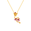 14K Floral Gold Pendant From Amazea Collection