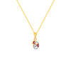 14K Swirl Gem Gold Pendant From Amazea Collection