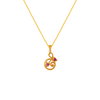 14K Swirl Gem Gold Pendant From Amazea Collection