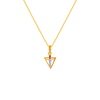 14K Triangular Gold Pendant For Ladies From Amazea Collection