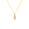 14K Triangular Gold Pendant For Ladies From Amazea Collection