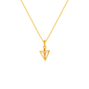 14K Triangular Gold Pendant For Ladies From Amazea Collection