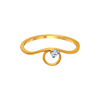 14K Gold Rings From Amazea Collection With Gemmed Loop