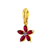 Scarlet Petal Gold Pendant