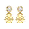 Opalescent Ore Gold Earrings