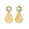 Opalescent Ore Gold Earrings