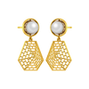 Opalescent Ore Gold Earrings