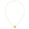 14K gold flower necklace with pearls on a chain