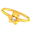 14K Solid gold ring with a floral design and pearl detailing