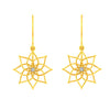 Designer Certified Natural Diamond Elegant Drop Earrings in 14K Yellow Gold