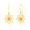 Designer Certified Natural Diamond Elegant Drop Earrings in 14K Yellow Gold