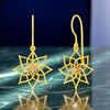 Designer Certified Natural Diamond Elegant Drop Earrings in 14K Yellow Gold