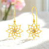Designer Certified Natural Diamond Elegant Drop Earrings in 14K Yellow Gold