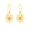 Designer Certified Natural Diamond Elegant Drop Earrings in 14K Yellow Gold