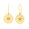 Elegant Certified Natural Diamond Drop Earrings in 14K Yellow Gold Lightweight Everyday Wear for Women
