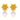 14K Gold Delicate & Elegant Design Floral Pearl Drop Earrings