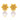 14K Gold Delicate & Elegant Design Floral Pearl Drop Earrings