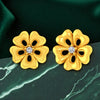 14K Gold Flower-Shaped Certified  Natural Diamond Stud Earrings for Women