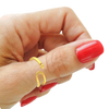 14k Gold Thumb Ring for Women Minimal and Lightweight from PC Chandra 