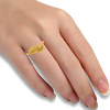 Charming 14k Gold leaf motif thumb ring with pretty Accents from PC Chandra