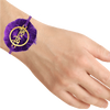 14K BHAI Gold Rakhi with Violet Ribbon