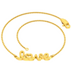 Exquisite 14k Gold Bracelet with Love Text for Women from PC Chandra