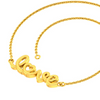 Exquisite 14k Gold Bracelet with Love Text for Women from PC Chandra