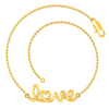 Exquisite 14k Gold Bracelet with Love Text for Women from PC Chandra