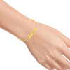 Exquisite 14k Gold Bracelet with Love Text for Women from PC Chandra