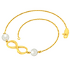 Stylish Designer 14k Gold Bracelet with Infinity Loop and Pearl Accents PC Chandra Jewellers