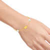 Lovely 14k Gold Heart Design and Pearl Accent Bracelet for Women from PC Chandra Online Exclusive Collection