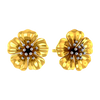 14K Beautiful floral studs with gold petals