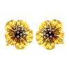 14K Beautiful floral studs with gold petals