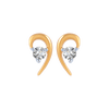 18KT (750) Yellow Gold and Diamond Stud Earrings for Women