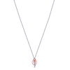 18K Unique Shape Rose Gold Diamond Necklace 