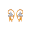 18KT (750) Yellow Gold and Diamond Stud Earrings for Women