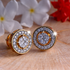 18K Elegant Diamond Stud Earrings