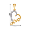 18KT (750) Yellow Gold and Diamond Pendant for Women