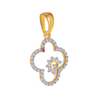 18KT (750) Yellow Gold and Diamond Pendant for Women