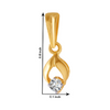 18KT (750) Yellow Gold and Diamond Pendant for Women