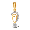 18KT (750) Yellow Gold and Diamond Pendant for Women