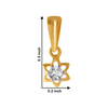 18KT (750) Yellow Gold and Diamond Pendant for Women