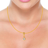 18KT (750) Yellow Gold and Diamond Pendant for Women