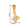 18KT (750) Yellow Gold and Diamond Pendant for Women