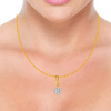 18KT (750) Yellow Gold and Diamond Pendant for Women