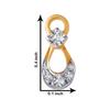 18KT (750) Yellow Gold and Diamond Clip-On Earrings for Women