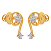 18KT (750) Yellow Gold and Diamond Clip-On Earrings for Women