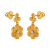 18KT (750) Yellow Gold and Diamond Clip-On Earrings for Women