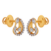 18KT (750) Yellow Gold and Diamond Clip-On Earrings for Women